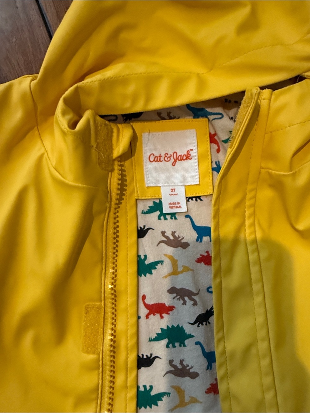 Cat & Jack Yellow Kids' Hooded Rain Jacket - Picture 2 of 5